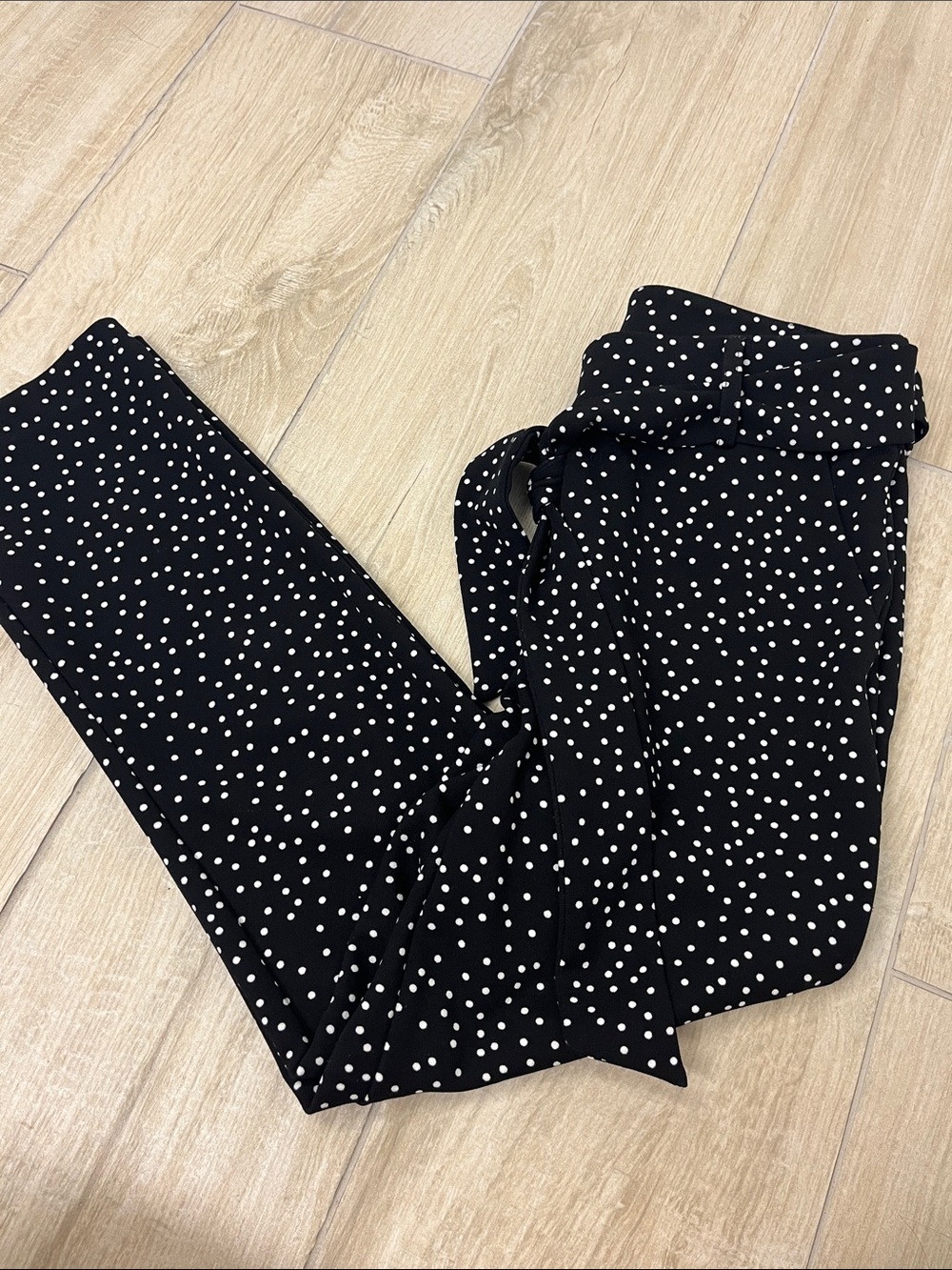 Black Polka Dot Capri Pants